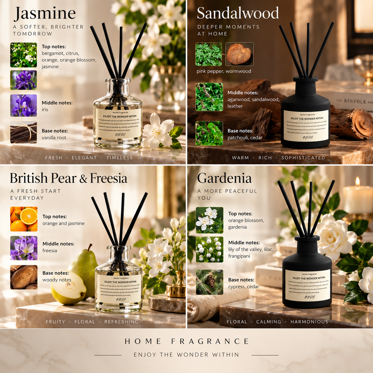 Malox Minimalist Reed Diffuser Set