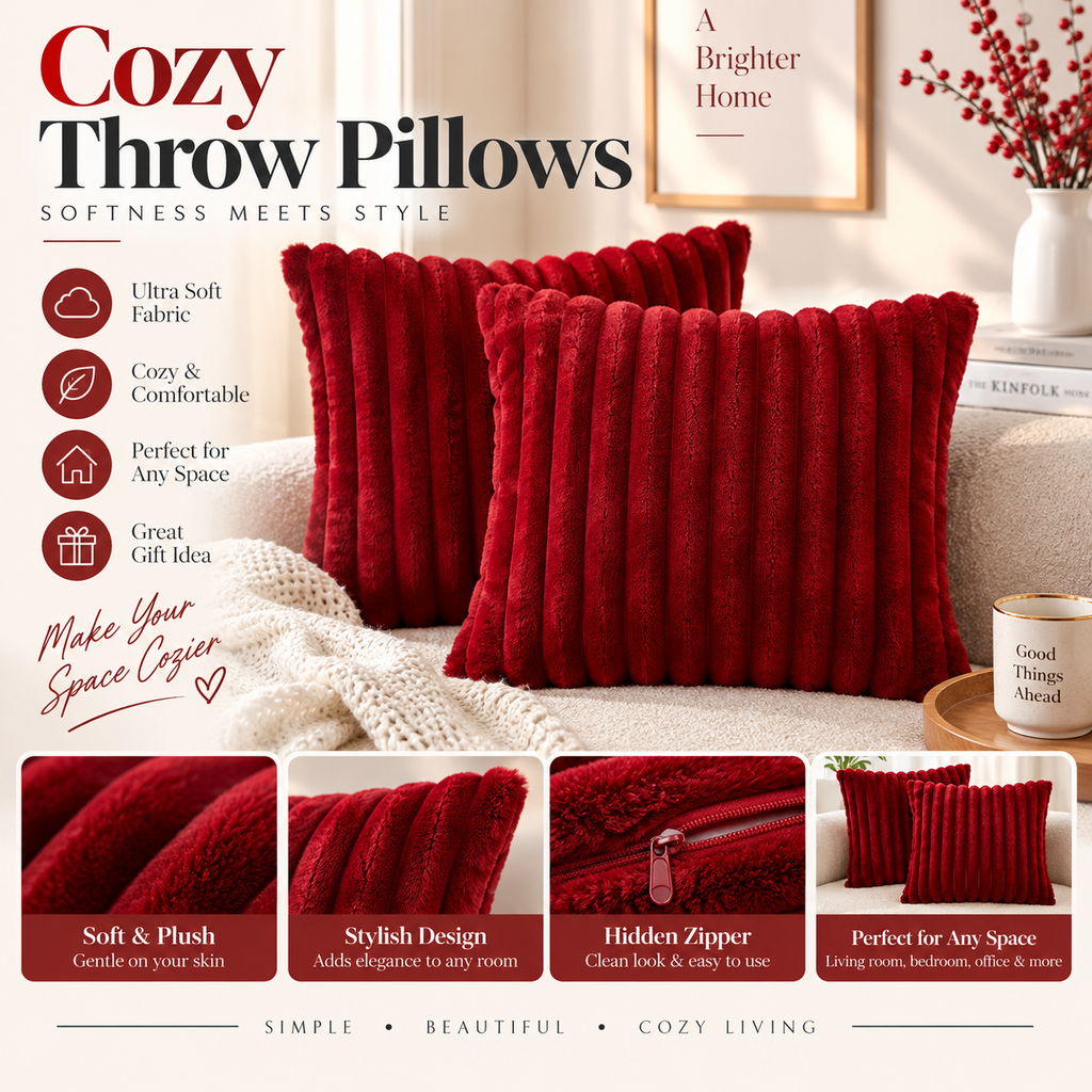 Faux Fur Accent Pillow Cover