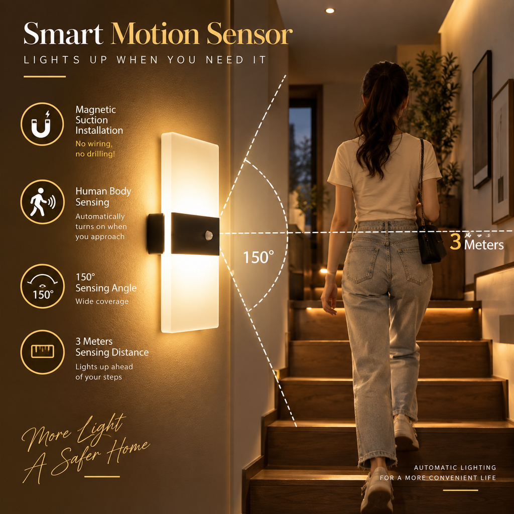 Sensewave™ Motion-Sensor Wall Lamp