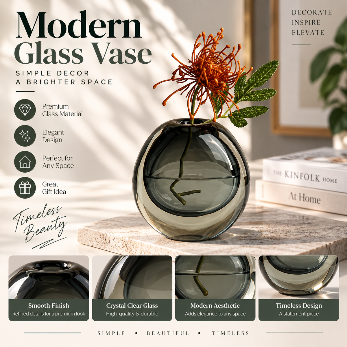Nordic Clear Glass Vase