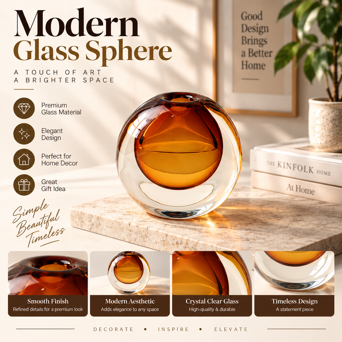 Nordic Clear Glass Vase