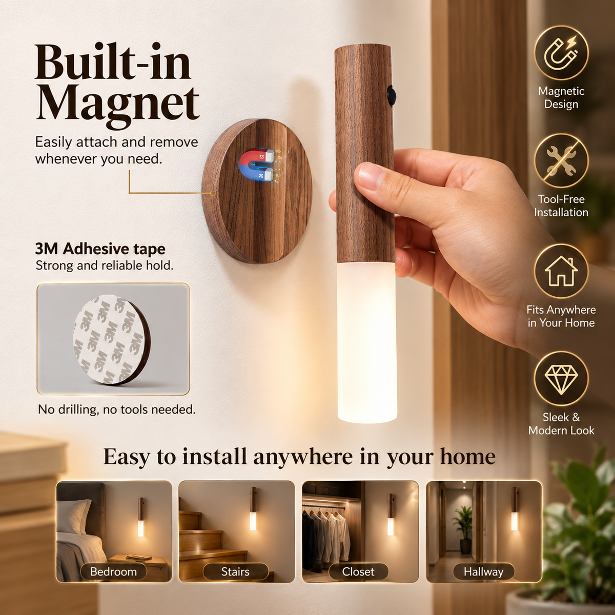 NightGlide™ Motion-Sensor Cabinet Light