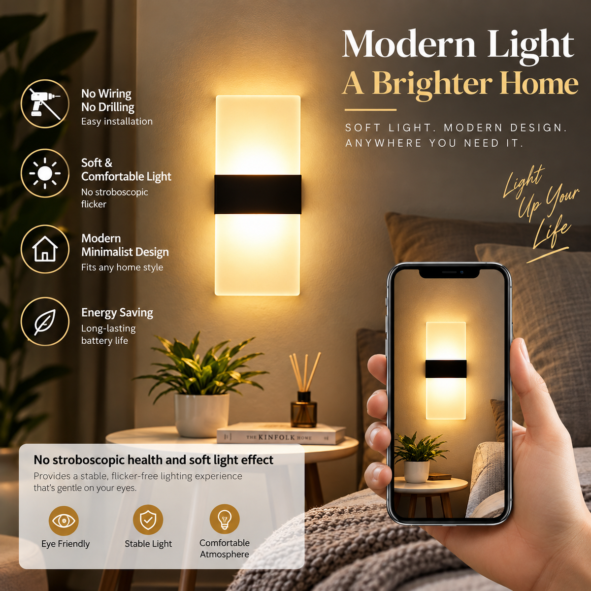 Sensewave™ Motion-Sensor Wall Lamp