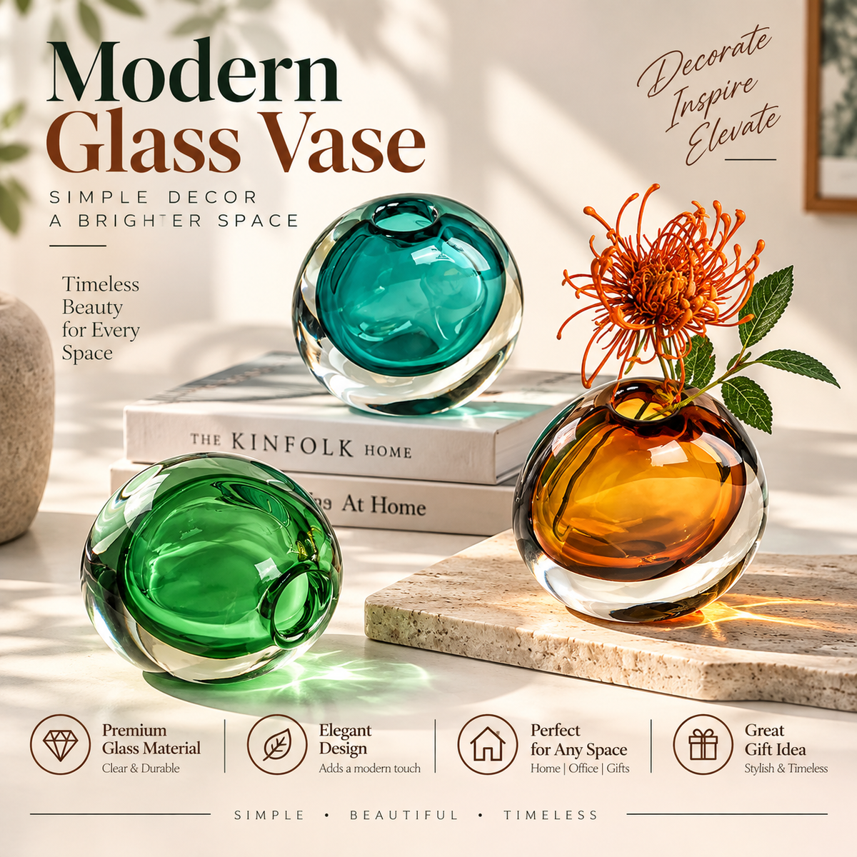 Nordic Clear Glass Vase