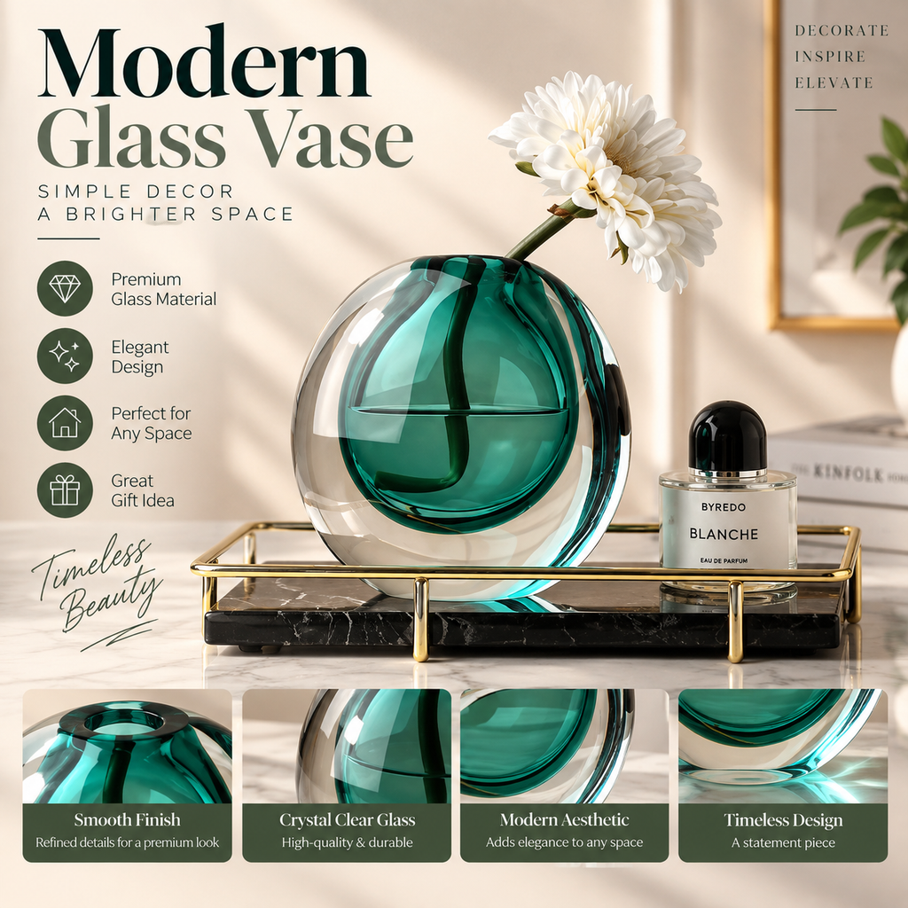 Nordic Clear Glass Vase