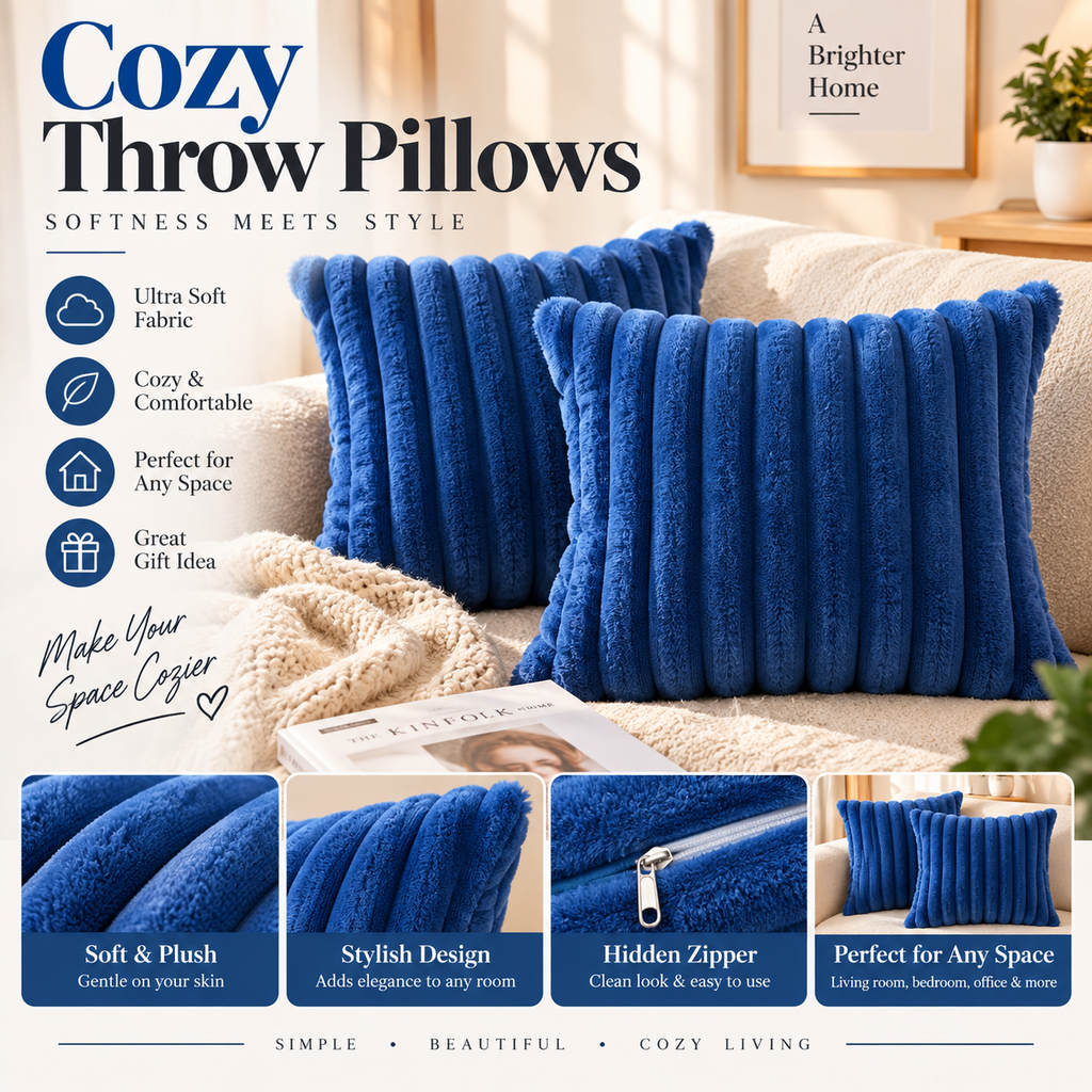 Faux Fur Accent Pillow Cover